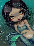 Pearl Swirl Mermaid-Unmounted Rubber Stamp